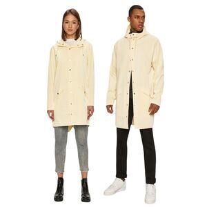 Rains Waterproof Longline Jacket, In Straw Color, Size XL, NWT, Unisex